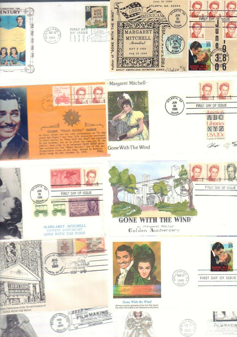 A lot of TEN rare Gone with the Wind FDCs (1 of 1)