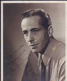 Humphrey Bogart incredible vintage heavyweight signed photograph
