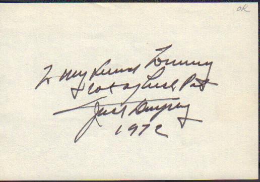 Jack Dempsey signed card (1 of 1)