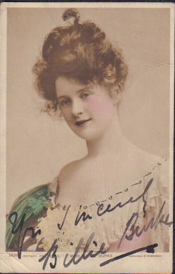 Billie Burke (Glinda in Oz) signed photo postacrd hand tinted (1 of 1)