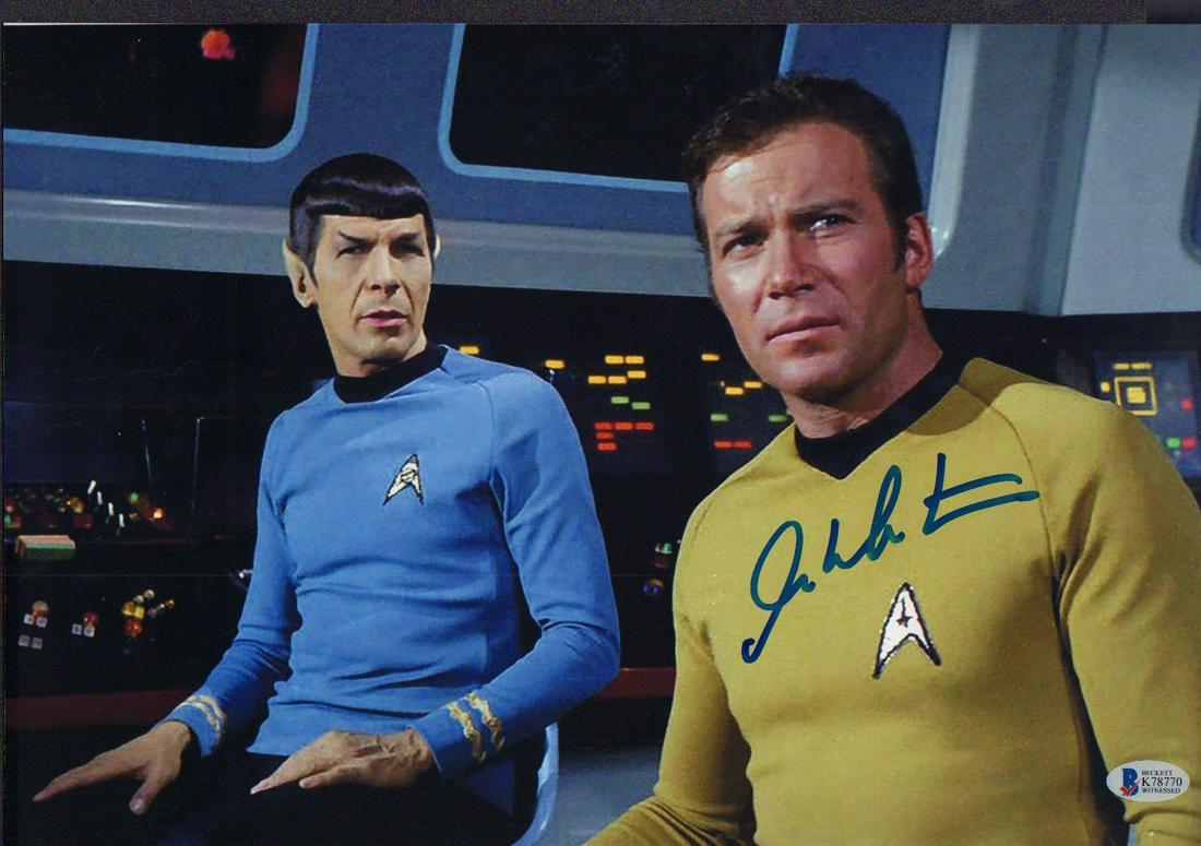 William Shatner Star Trek signed 10x15 photograph with Beckett Witness sticker (1 of 1)