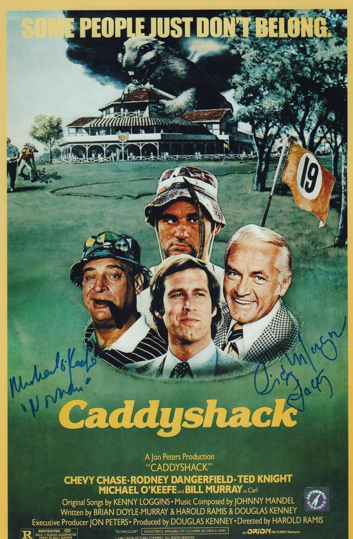 Caddyshack poster 11x17 signed by Michael O'Keefe and Cindy Morgan (1 of 1)