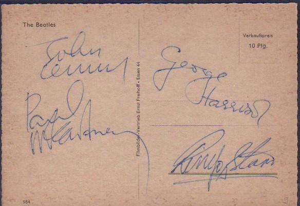 The Beatle's signatures (1 of 2)