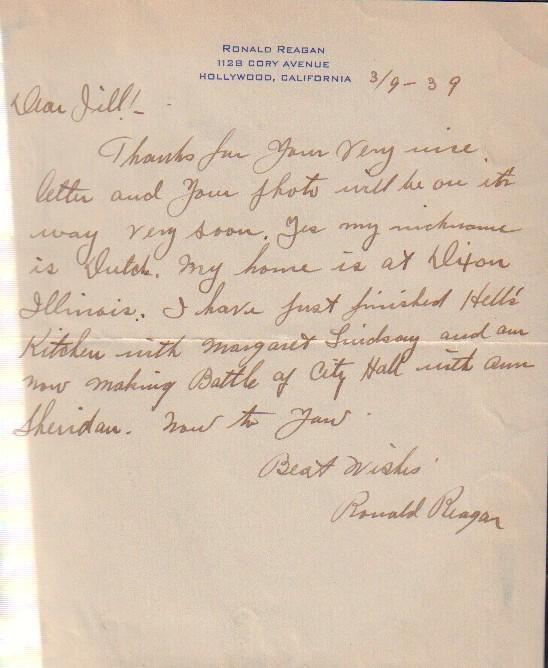 Ronald Reagan rare hadnwritten signed letter (1 of 1)