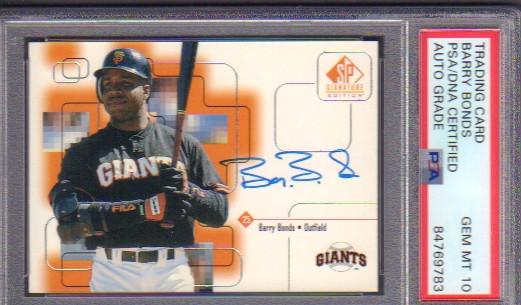 Barry Bonds signed slabbed trading card (1 of 1)