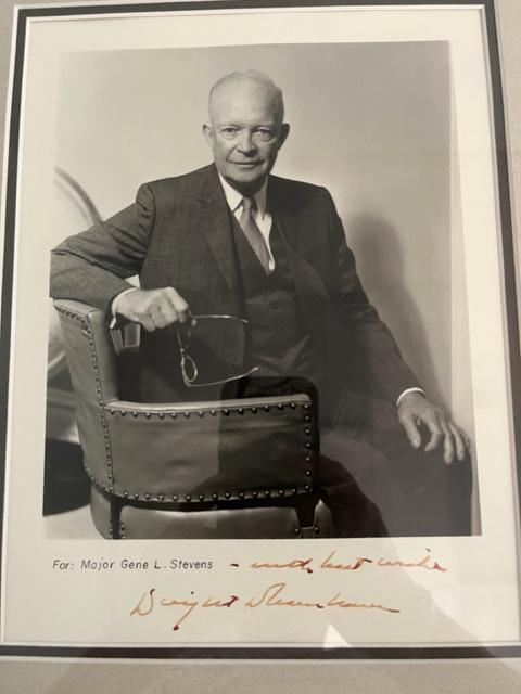 Dwight Eisenhower signed rare 9x12 engraving (1 of 1)