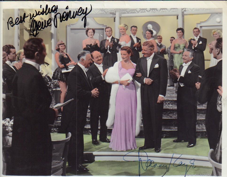 Gene Tierney and Danny Kaye signed photograph (1 of 1)