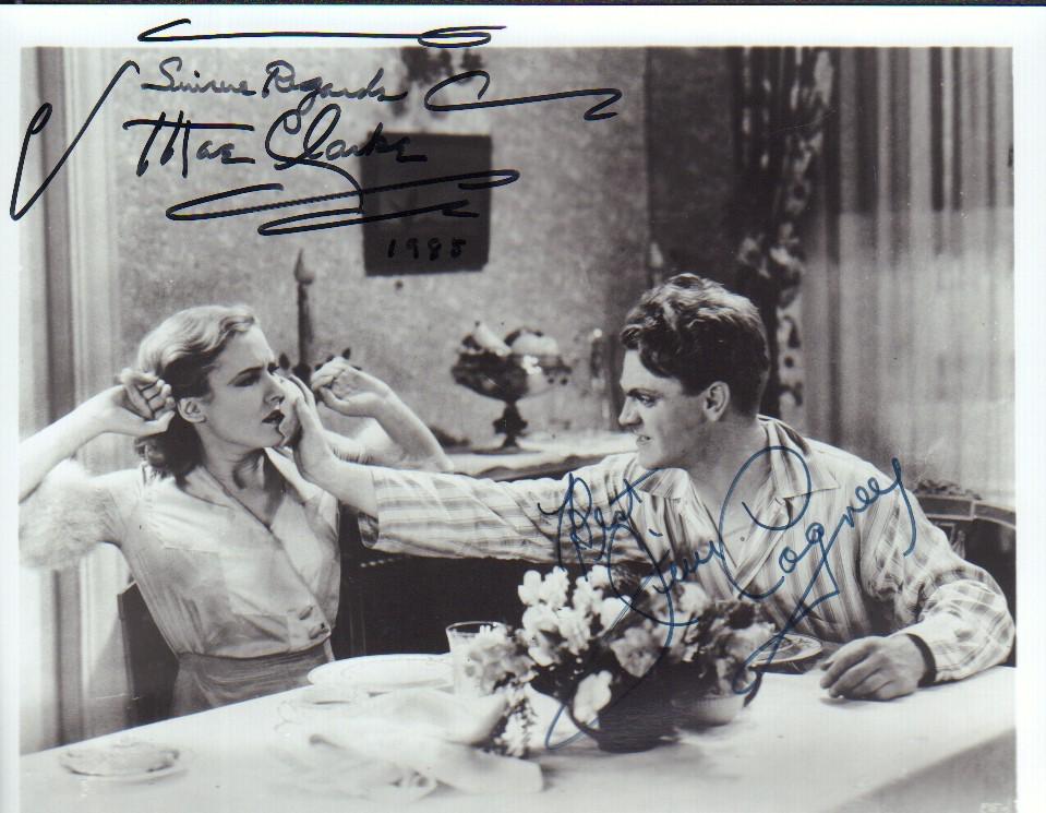 Mae Clarke and Jimmy Cagney signed photograph (1 of 1)