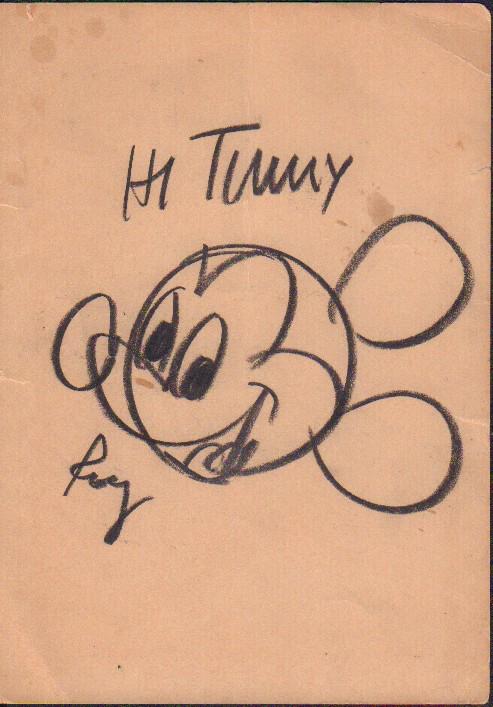 Roy Williams Disney sketch signed (1 of 2)