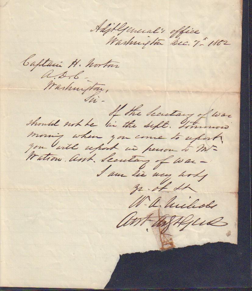 Gen WA Nichols CiviL War 1862 (1 of 1)