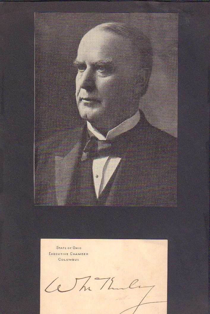 William McKinley signed Senate Chamber card (1 of 1)
