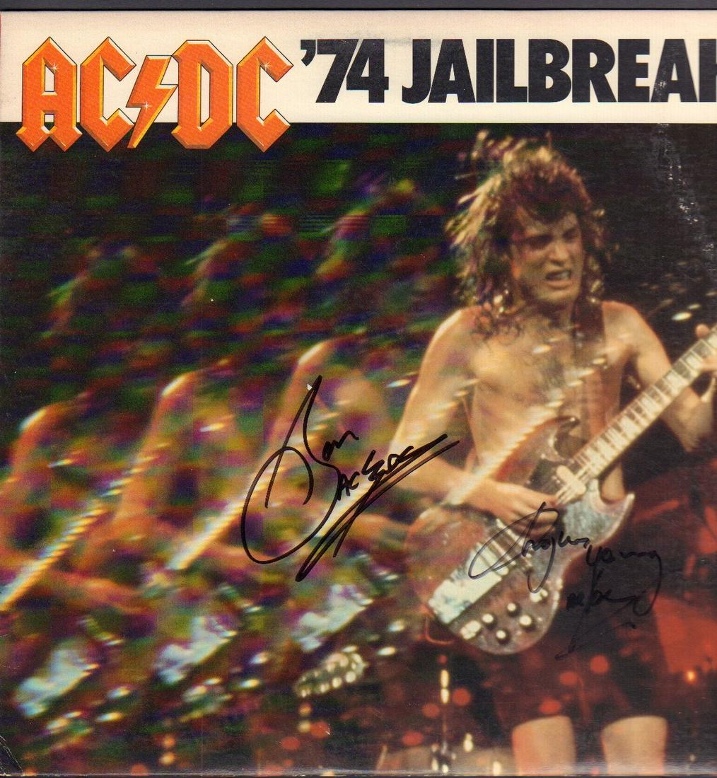 Ac Dc Rare Bon Scott Signed Lp Auction