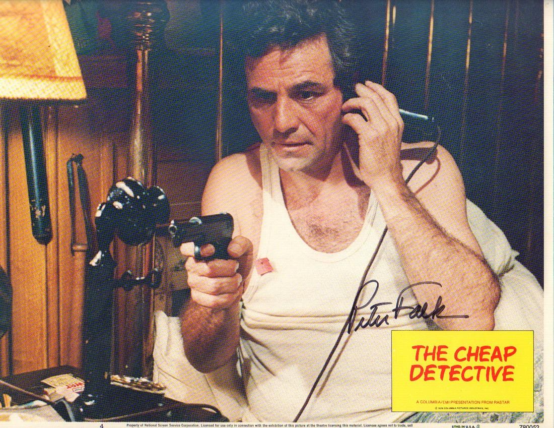 Peter Falk signed lobby card (1 of 1)