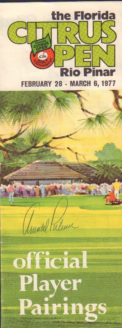 Arnold Palmer signed vintage golf brochure (1 of 1)