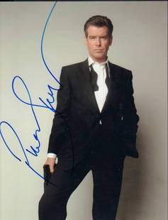 Pierce Briosnan signed James Bond 11x14 photograph: Elegant as James Bond signed 11x14 photograph with COA