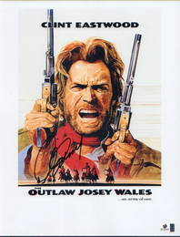 Outlaw Josey Whales signed Clint Eastwood 11x17 print