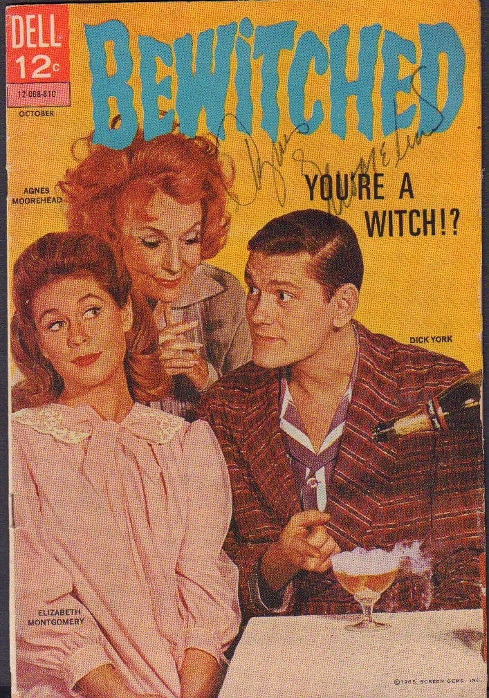 Bewitched comic book signed by Agnes Moorehead (1 of 1)