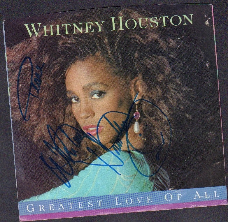 Whitney Houston signed 45rpm record (1 of 1)