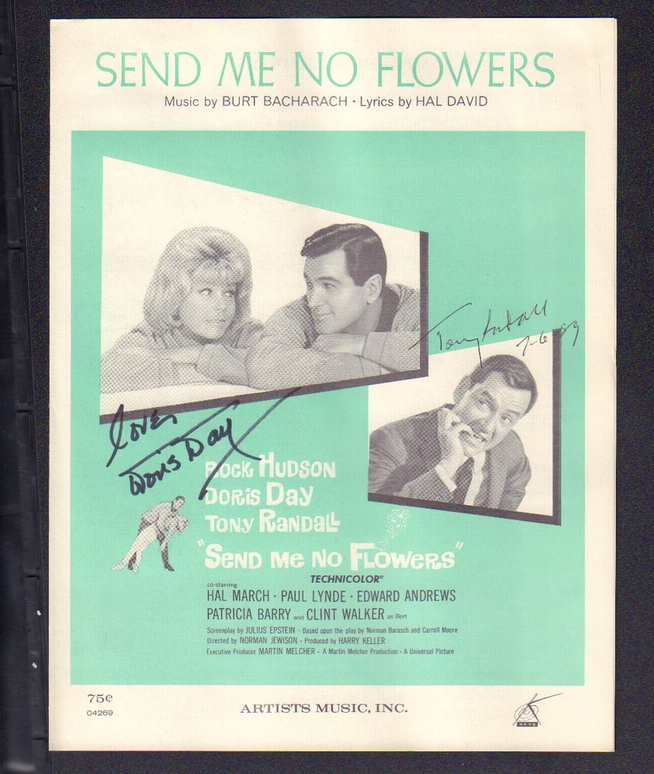 Tony Randall and Doris Day signed sheet music (1 of 1)