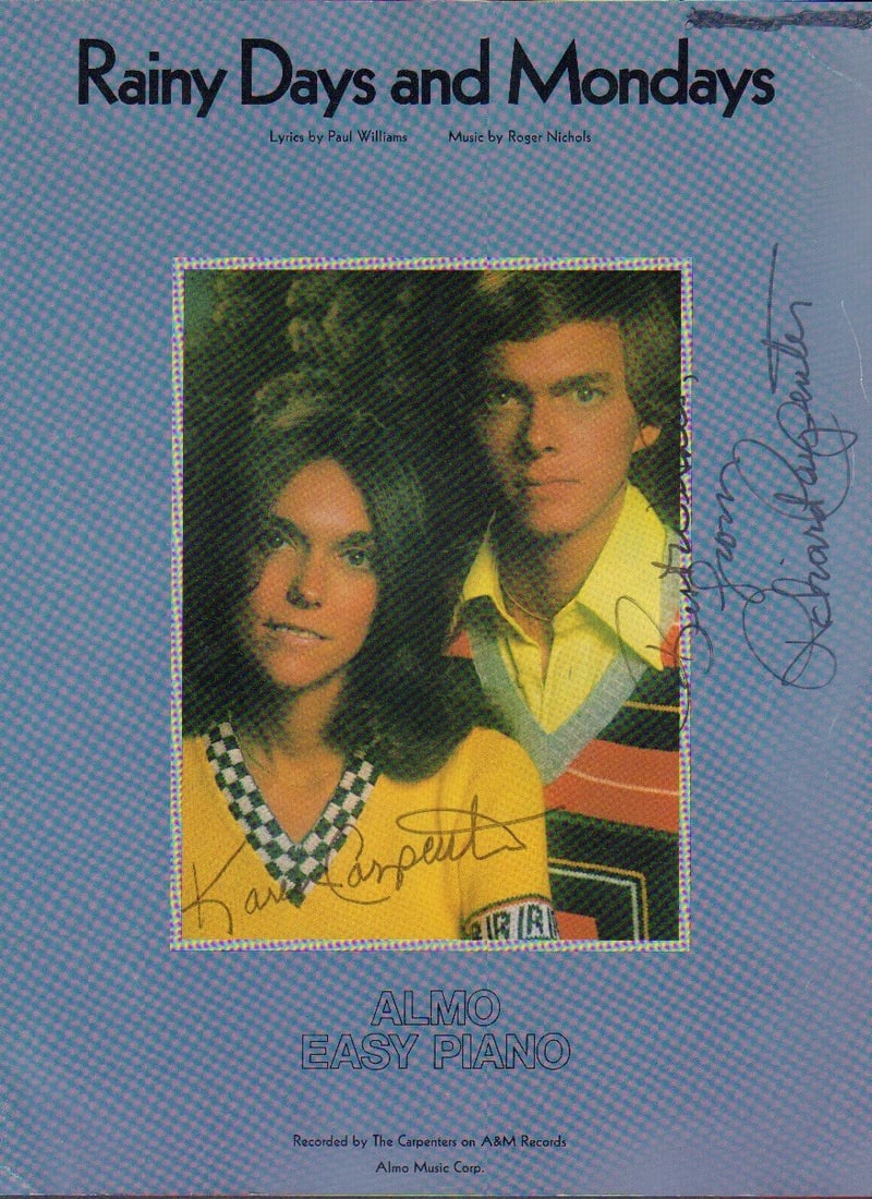 The Carpenters signed sheet music (1 of 1)