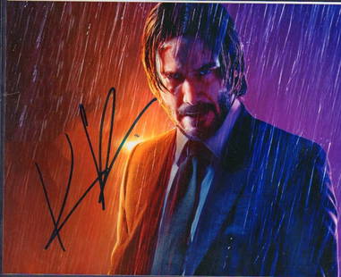 Keanu Reeves signed John Wick photo: John Wick signed 8x10 with COA by Reeves scarce