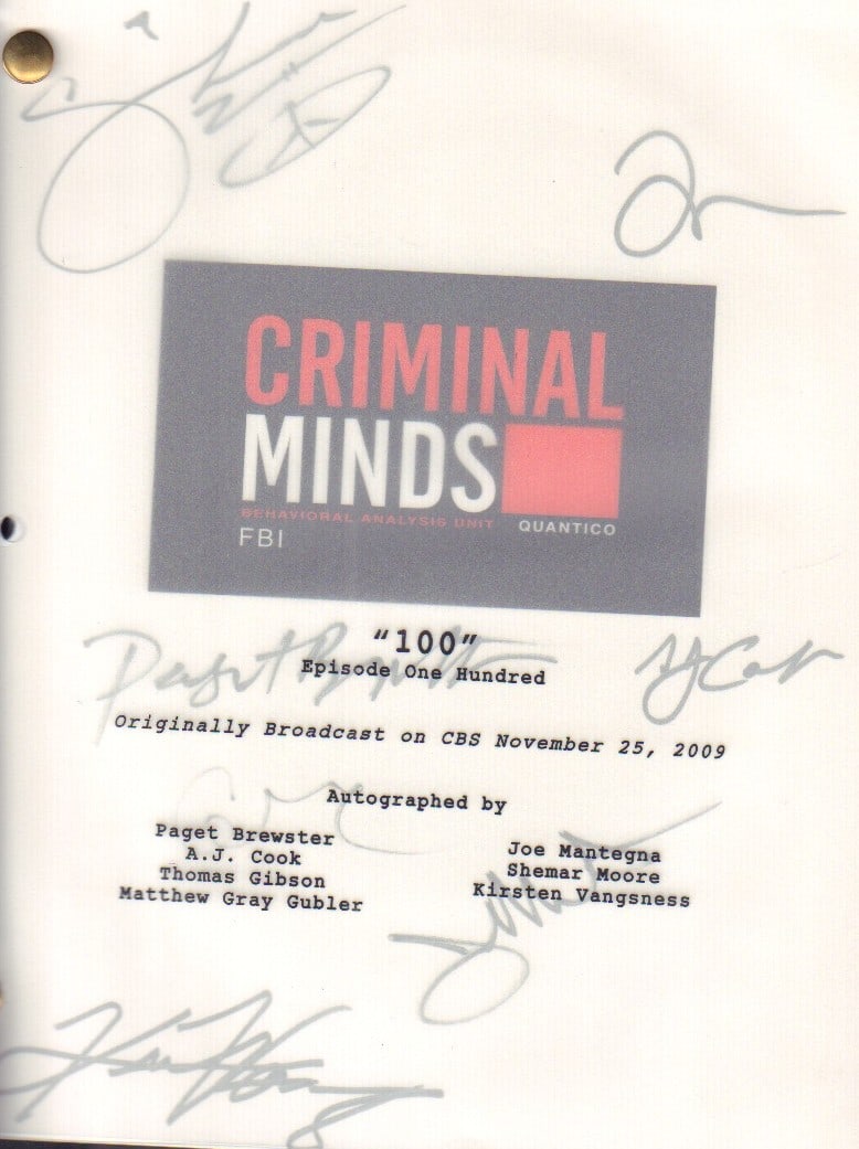 Criminal Minds script cast signed (1 of 1)