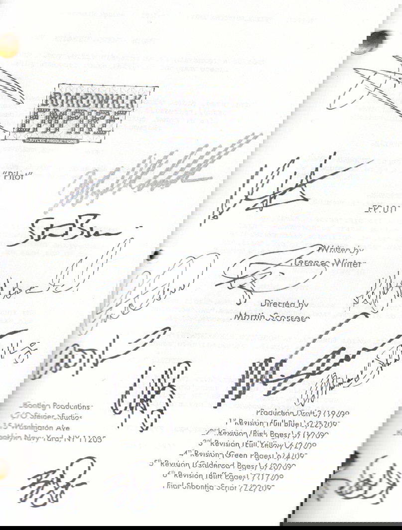 Boardwalk Empire Script Cast Signed Auction