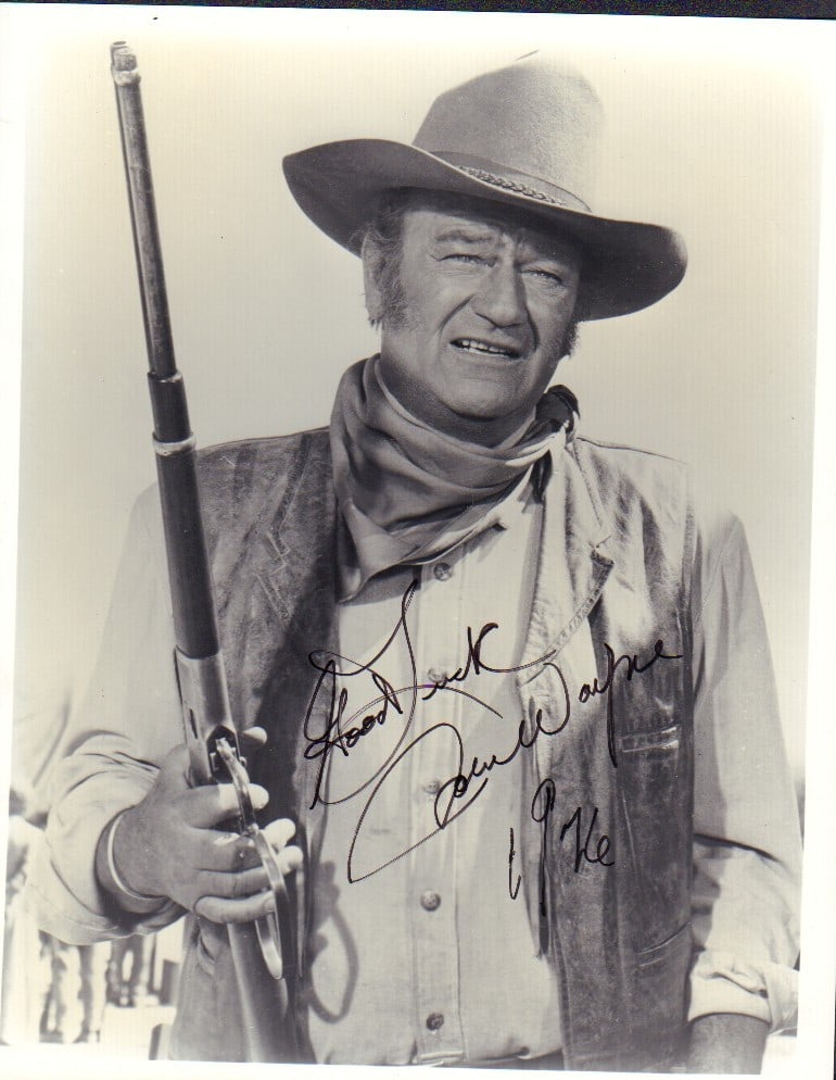 John Wayne signed photograph (1 of 1)
