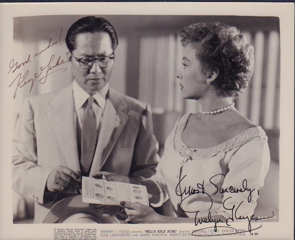 Evelyn Keyes and Keye Luke signed photograph (1 of 1)