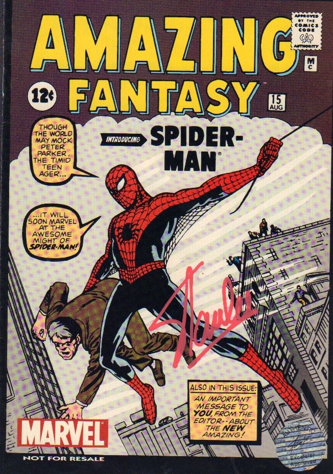 Stan Lee signed Spiderman origin comic book (1 of 1)