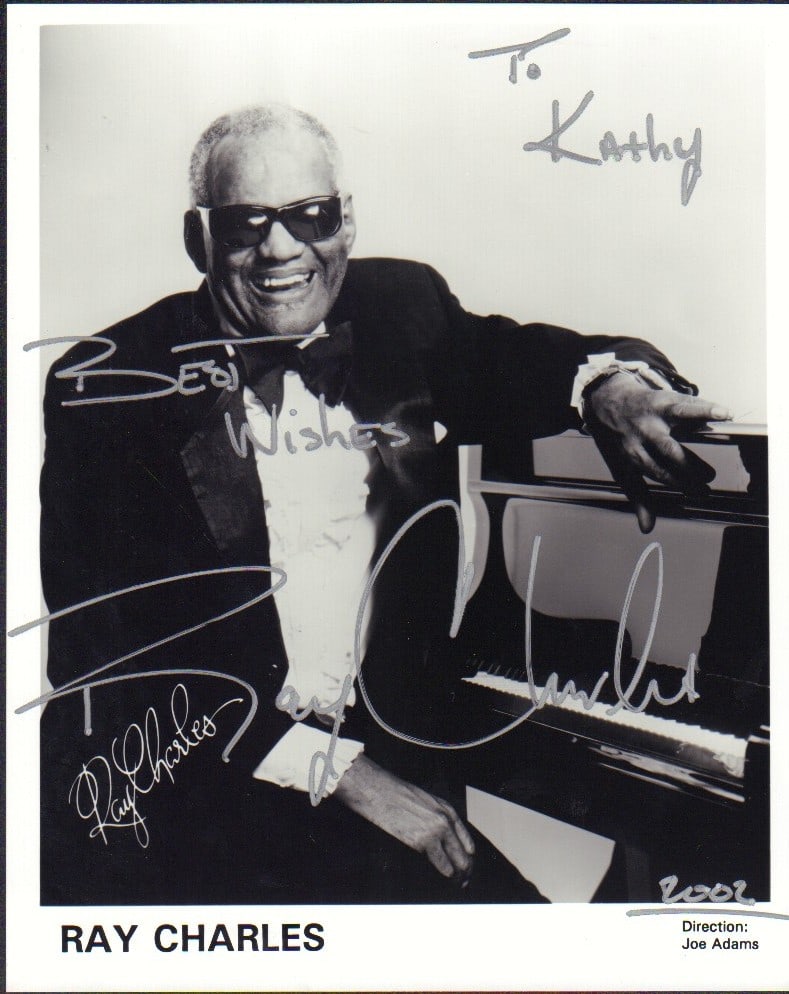 Ray Charles signed photograph (1 of 1)