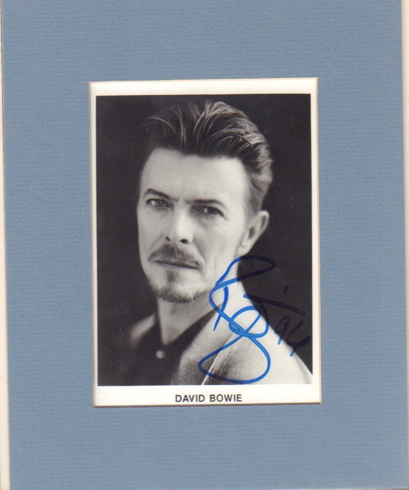David Bowie signed 4x5 photograph matted (1 of 1)