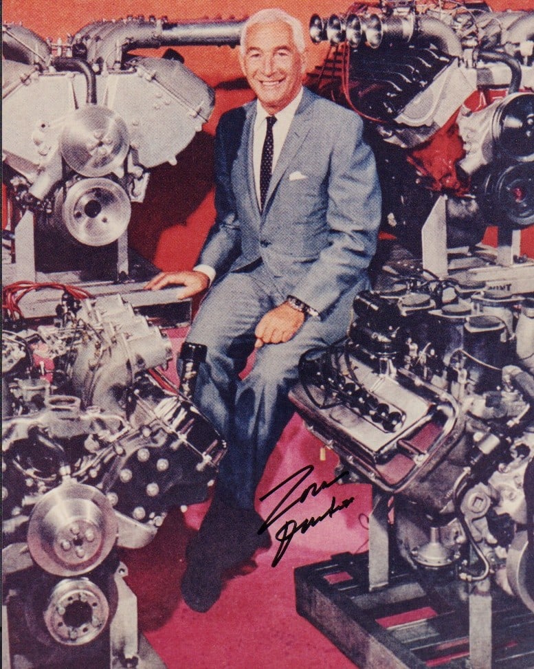 Zora Duntov signed photograph: A rare signed 8x10 of Corvette creator Zora Duntov with COA