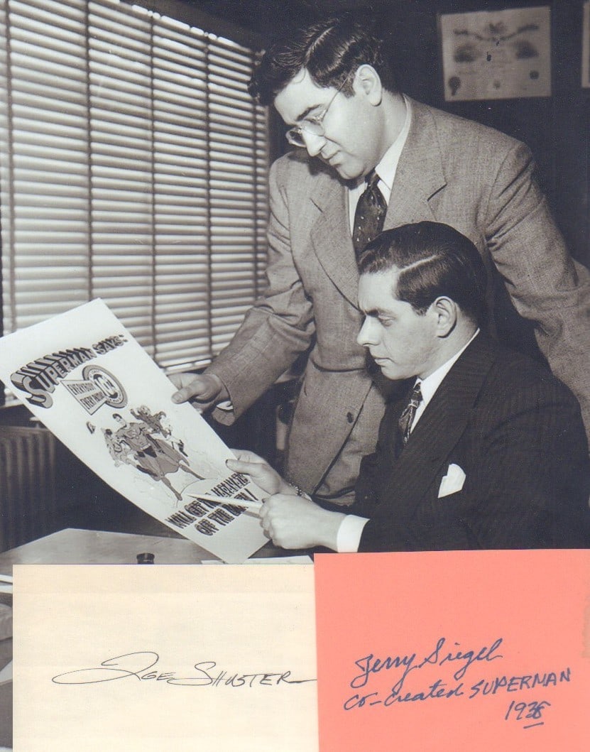Superman creators Siegel and Schuster signatures (1 of 1)