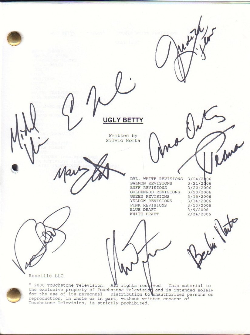 Ugly Betty cast signed script (1 of 1)