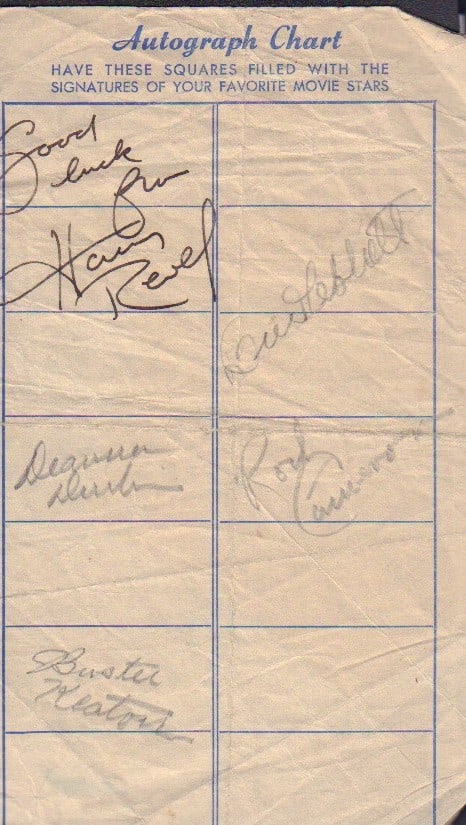 Buster Keaton Bud Abbott etc signatures (1 of 1)