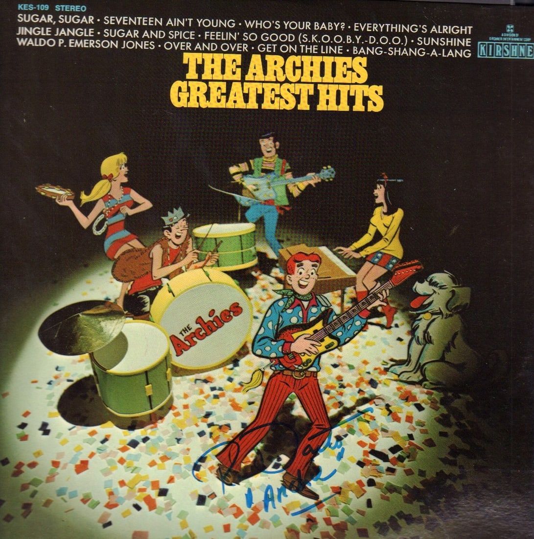 The Archies signed LP: An Archies TV soundtrack signed by Ron Dante with COA