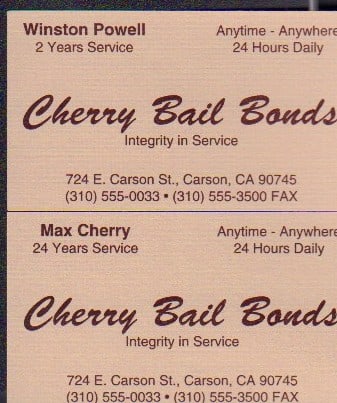 Jackie Brown pair of prop business cards (1 of 1)