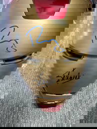 Irom Man helmet signed by Robert Downey Jr and Stan Lee
