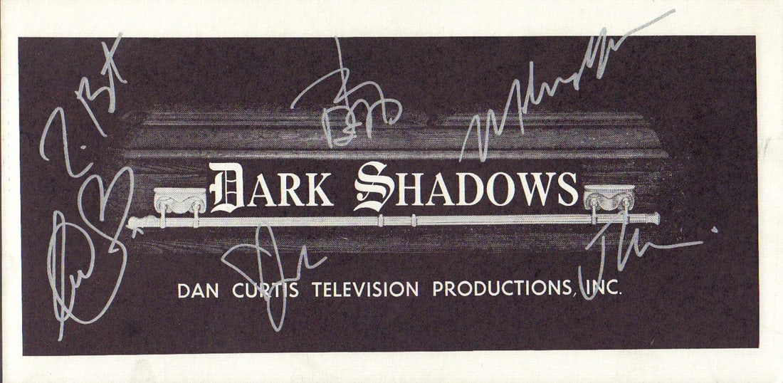 Dark Shadows trailer card cast signed (1 of 1)