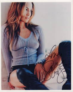 Jennifer Lopez vintage signed sexy photo: A sexy vintage early signed 8x10 with nearly every letter nice ! With COA