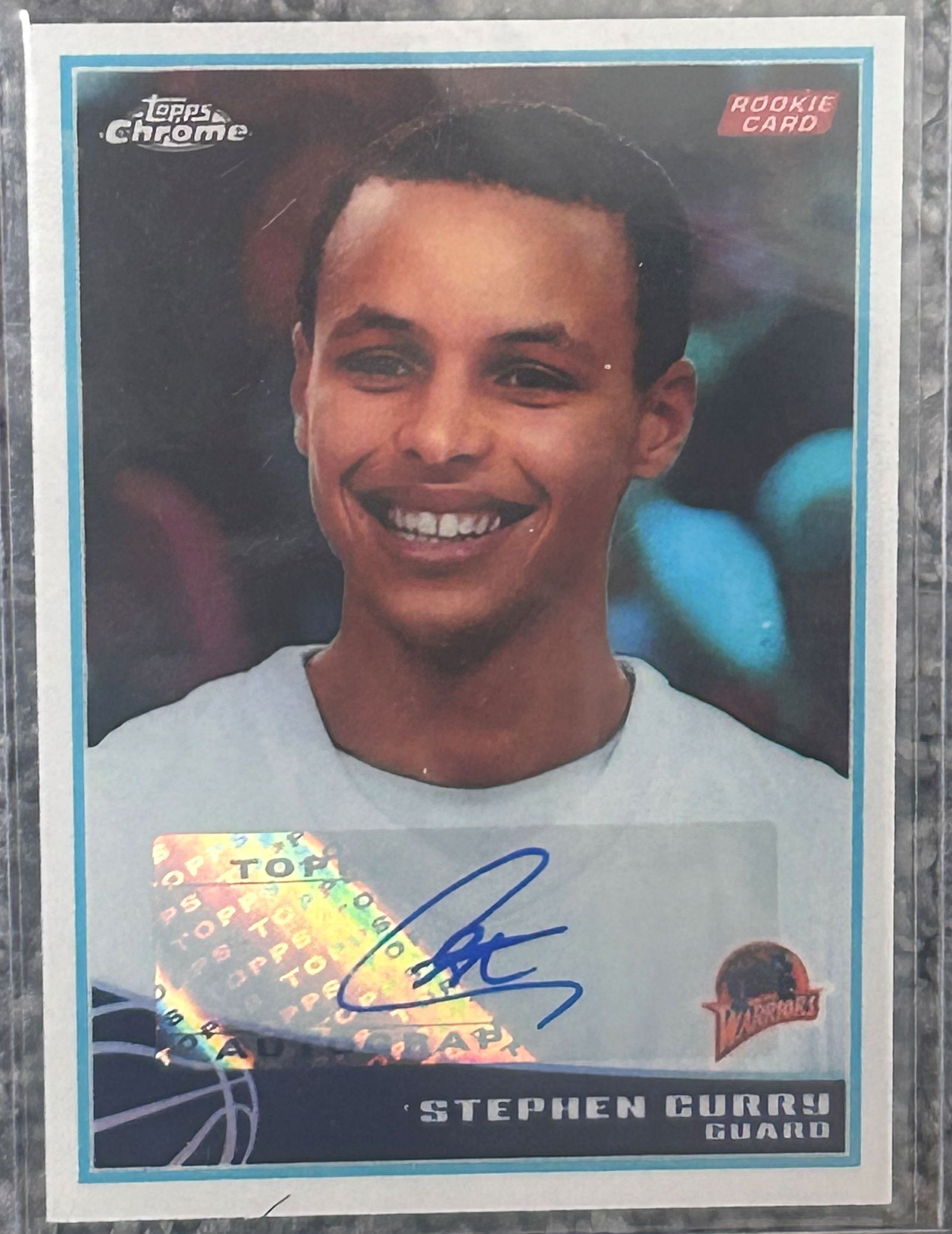 Stephen Curry Topps card signed (1 of 1)