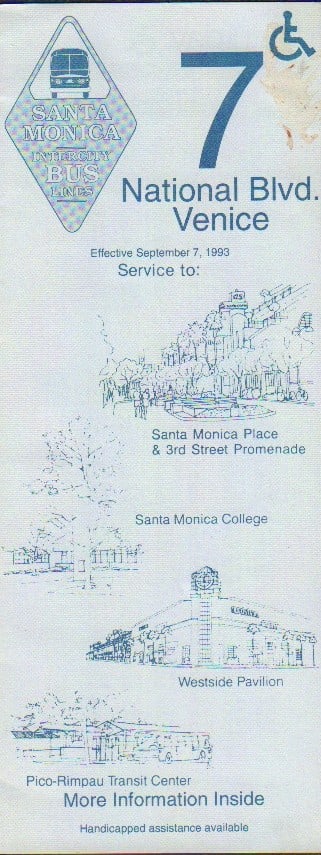Speed Prop bus schedule: A prop bus schedule used on screen in the film SPEED with Reeves and Bullock with COA