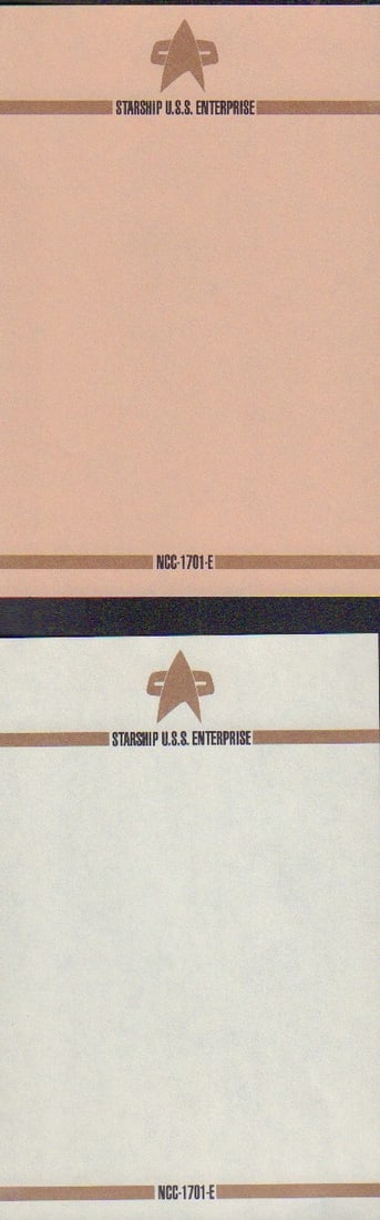 Star Trek Next Generation prop memo pages (1 of 1)