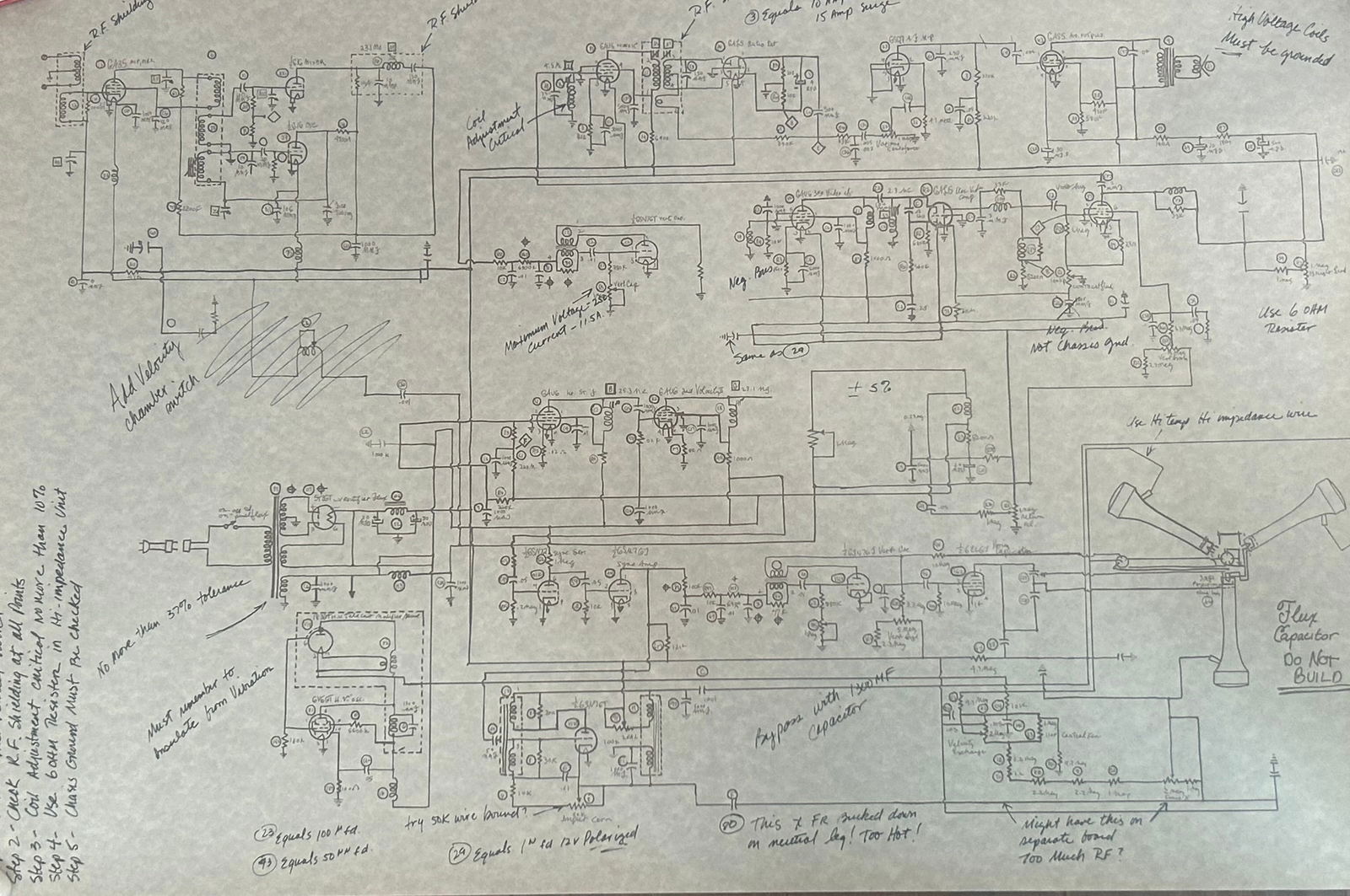 Historic Back to the Future prop blue prints for the Flux Capacitor (1 of 1)