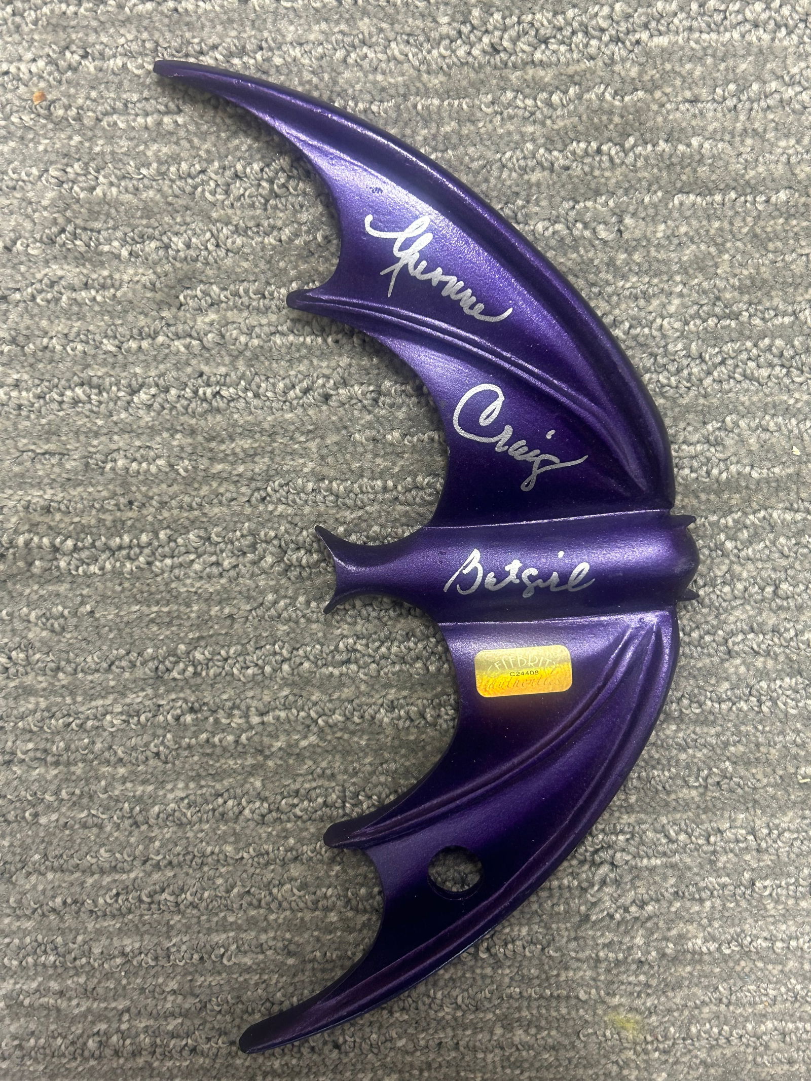 Yvonne Craig signed Batgirl Batarang (1 of 1)