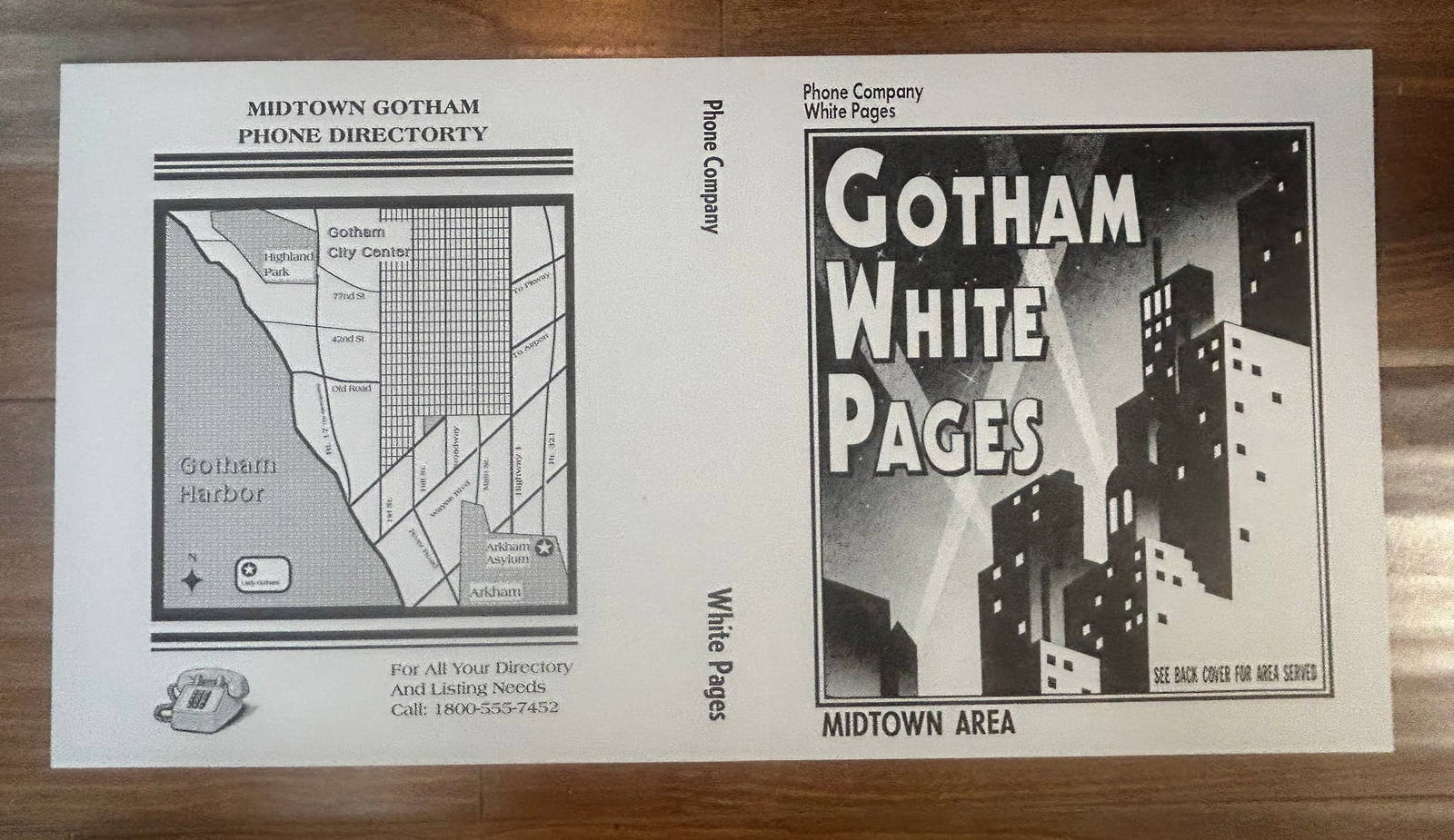 Batman Returns Prop White Pages Phone Book Cover Auction