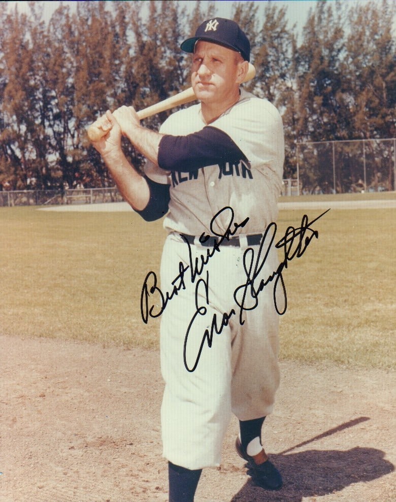 Enos Slaughter signed photo (1 of 1)