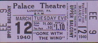 Gone with the Wind movie ticket (1 of 1)