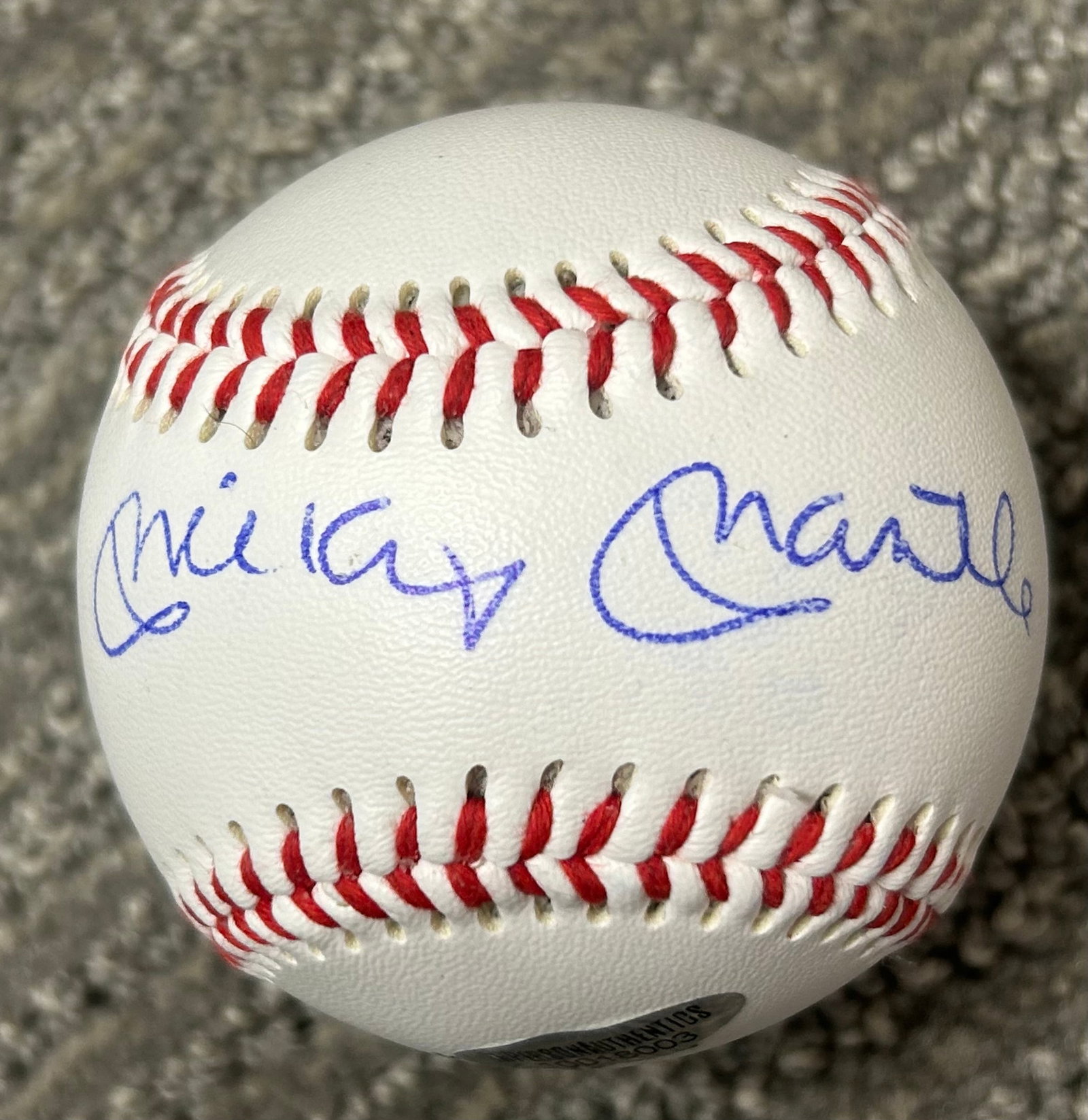 Mickey Mantle signed baseball: A nice signed baseball by the great baseball GOAT with a serial numbered hologram from unimpeachable source